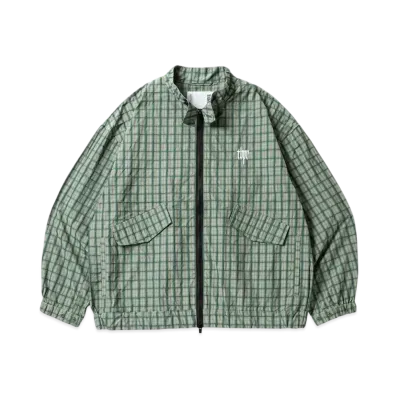 TIGHTBOOTH Plaid Light Swing Top "Green"