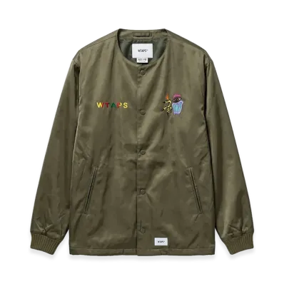 WTAPS CRIBS 01 / JACKET. RACO. SATIN "Olive"