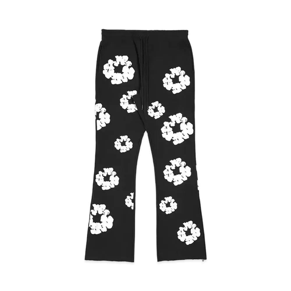 READYMADE x Denim Tears Cotton Wreath Sweat Pants "Black/White"