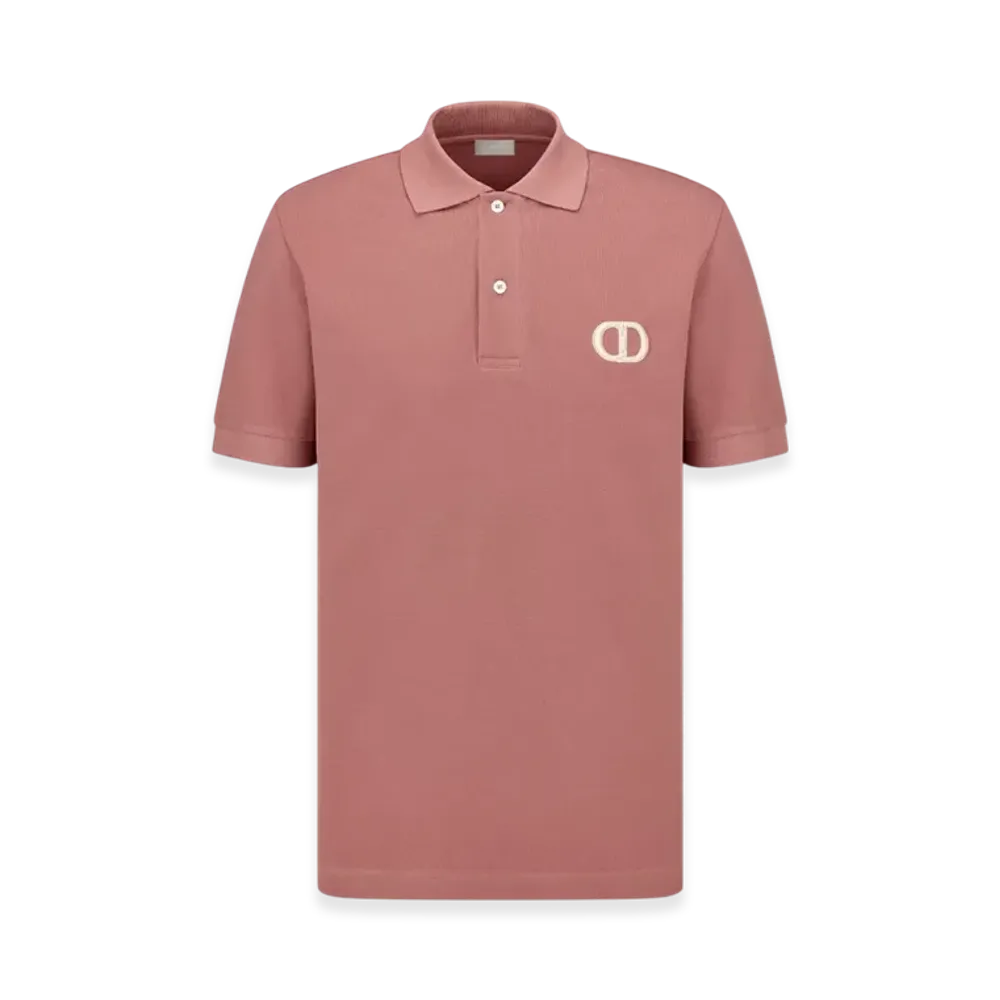 Dior CD Icon Polo Shirt Cotton Pique "Pink"