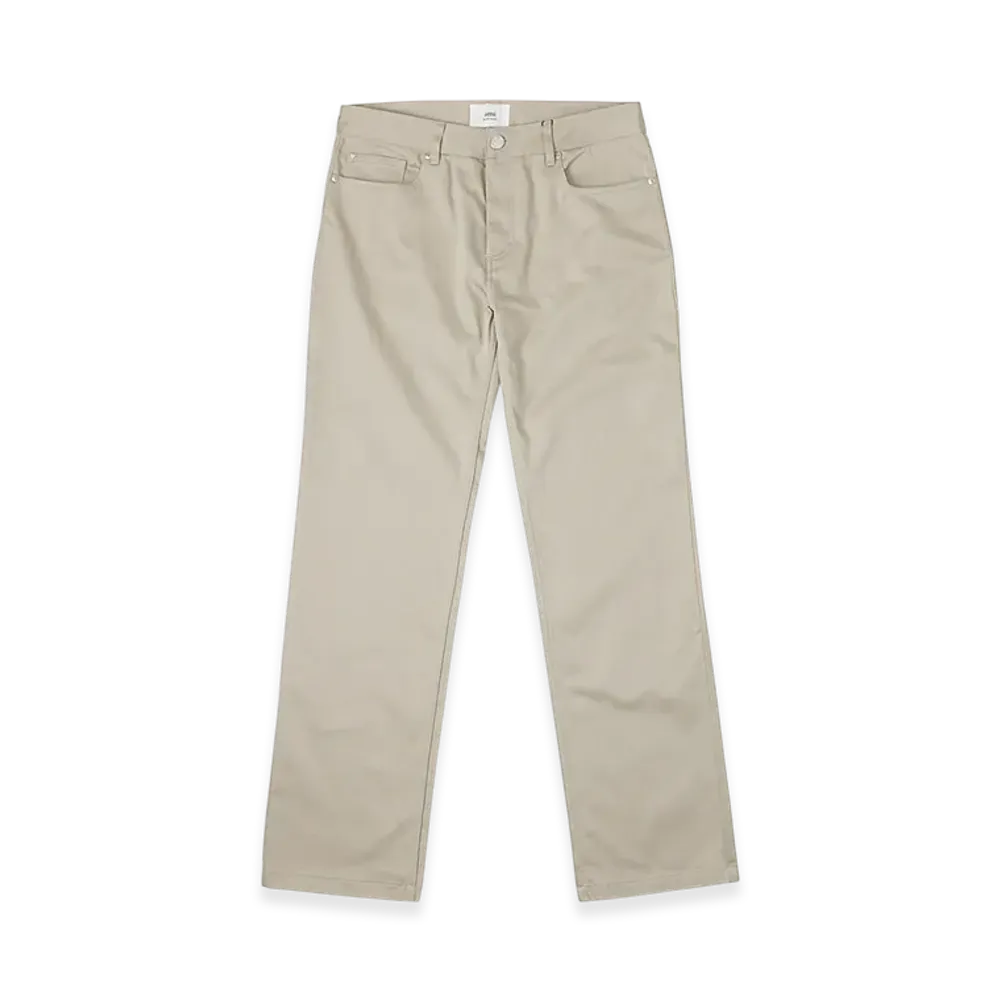 AMI PARIS Cotton Pants "Lightbeige"