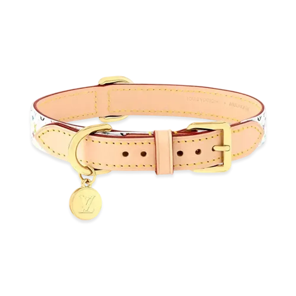 Louis Vuitton x Takashi Murakami Monogram Multicolor Dog Collar MM Monogram Multicolor "Blanc"