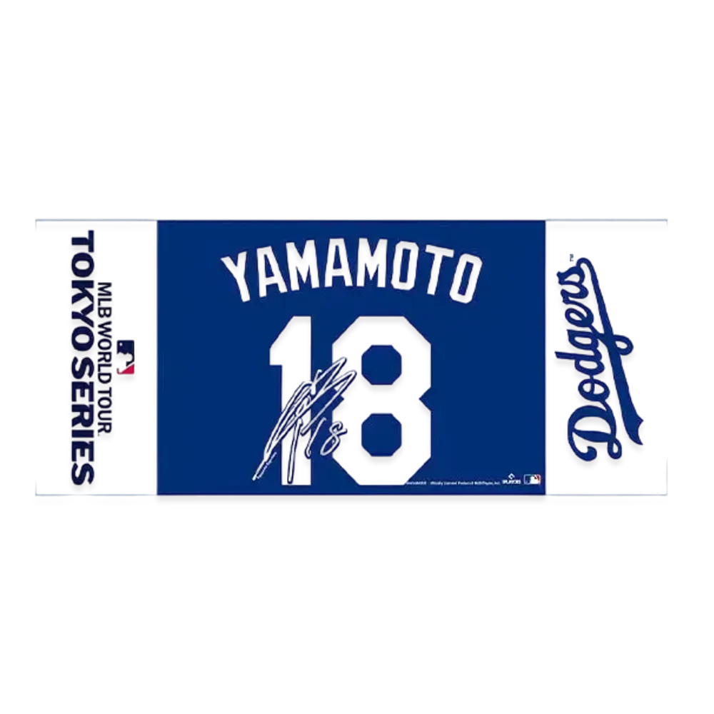 MLB Wincraft Dodgers Yoshinobu Yamamoto Tokyo Series Opening Game Name & Number Face Towel