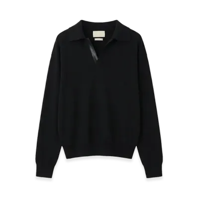 YOKE Fine Gauge Skipper Sweater "Black"