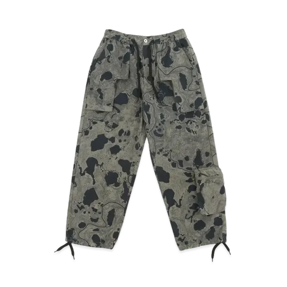 P.A.M. GEO MAPPING PRINTED RETURN PANT "POND"