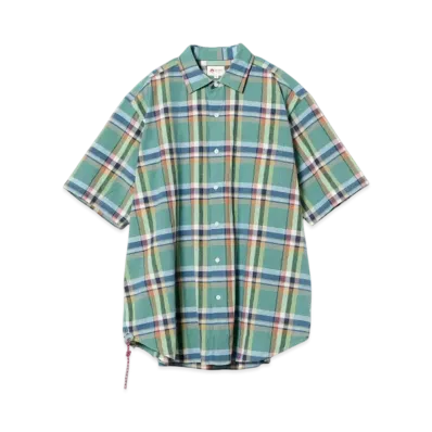 BEAMS Madras Check Mini Regular Shirt "Green"
