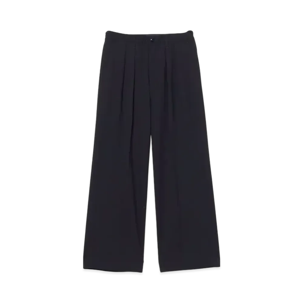 BEAMS 2 Pleat Wide Slacks "Navy"