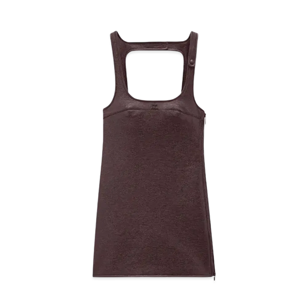 Courreges Reedition Vinyl Dress "Burgundy"