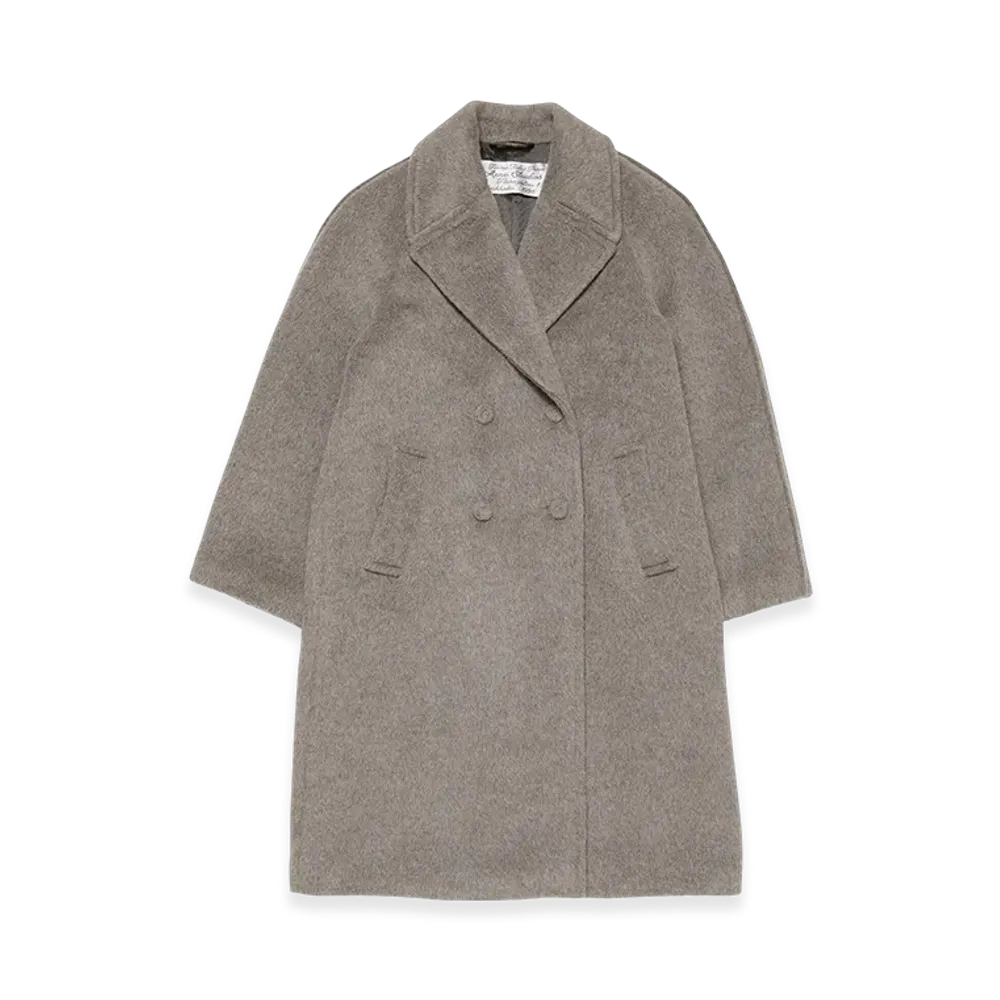 Acne Studios Double Breasted Wool Coat "Warm Gray Melange"