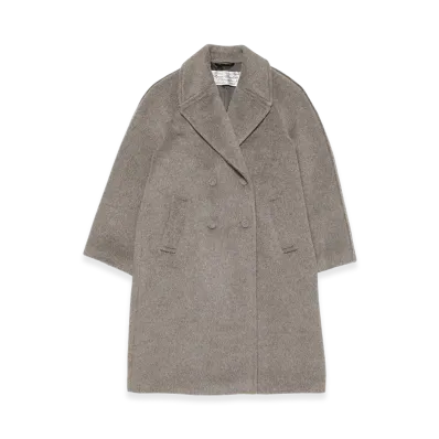 Acne Studios Double Breasted Wool Coat "Warm Gray Melange"