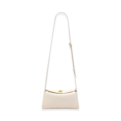 AMI PARIS Cow Leather Mini Carrousel Bag "White"