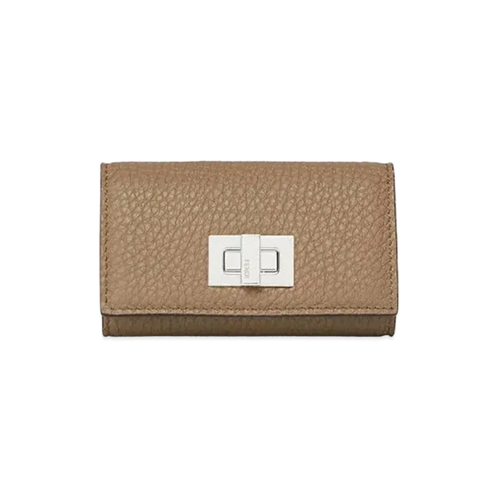 FENDI Key Case Leather "Beige"