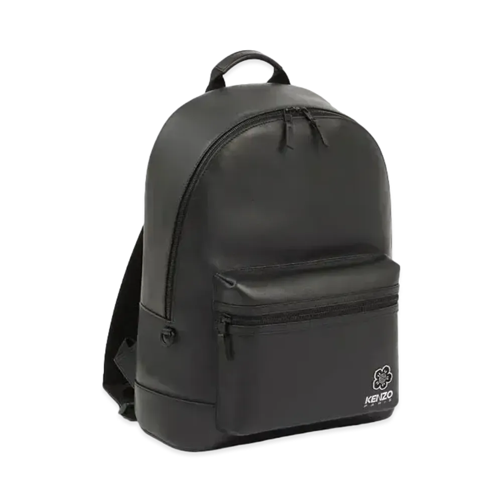 KENZO 'BOKE FLOWER' Leather Backpack "Black"