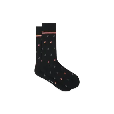 Paul Smith Artist Stripe Rabbit Socks "Black"