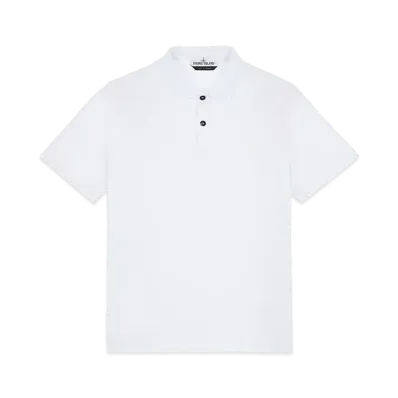 Stone Island 21717 STRETCH COTTON PIQUE_SLIM FIT "White"
