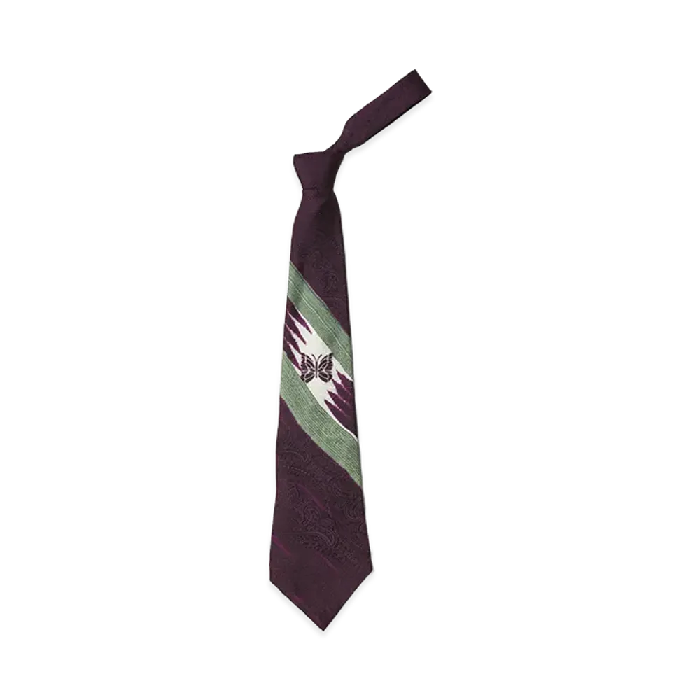 NEEDLES Neck Tie Silk Paisley Satin "Purple"