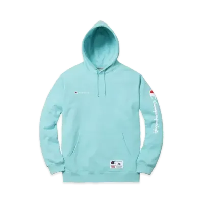 Supreme x Champion Hooded Sweatshirt "Aqua"
