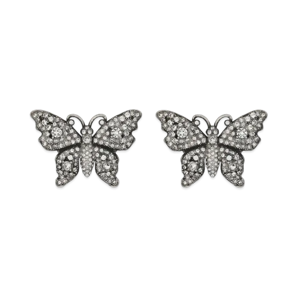 GUCCI Crystal Butterfly Earrings