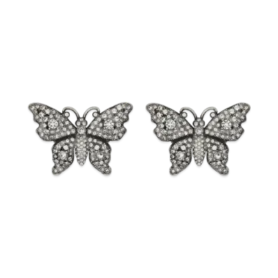 GUCCI Crystal Butterfly Earrings
