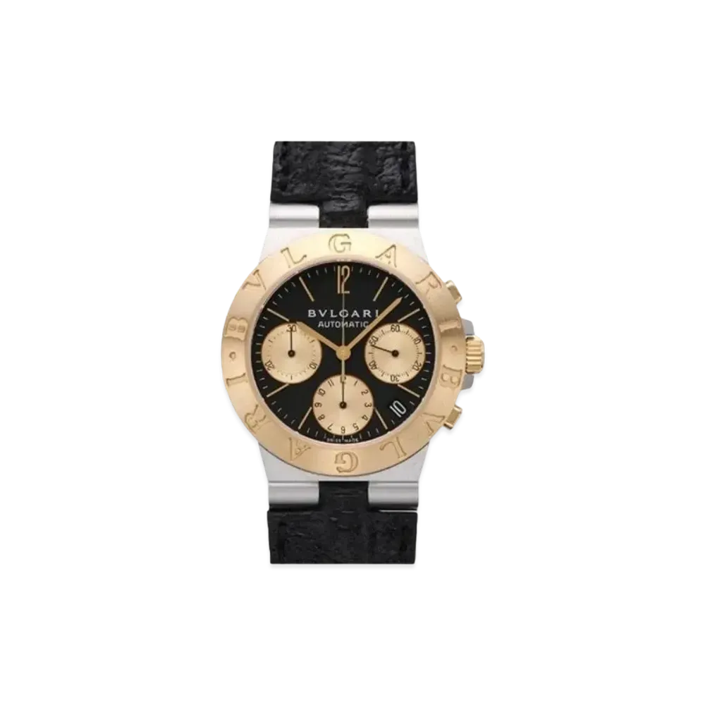BVLGARI Diagono Sports Chronograph "Black/Yellow Gold/Stainless Steel/Black"
