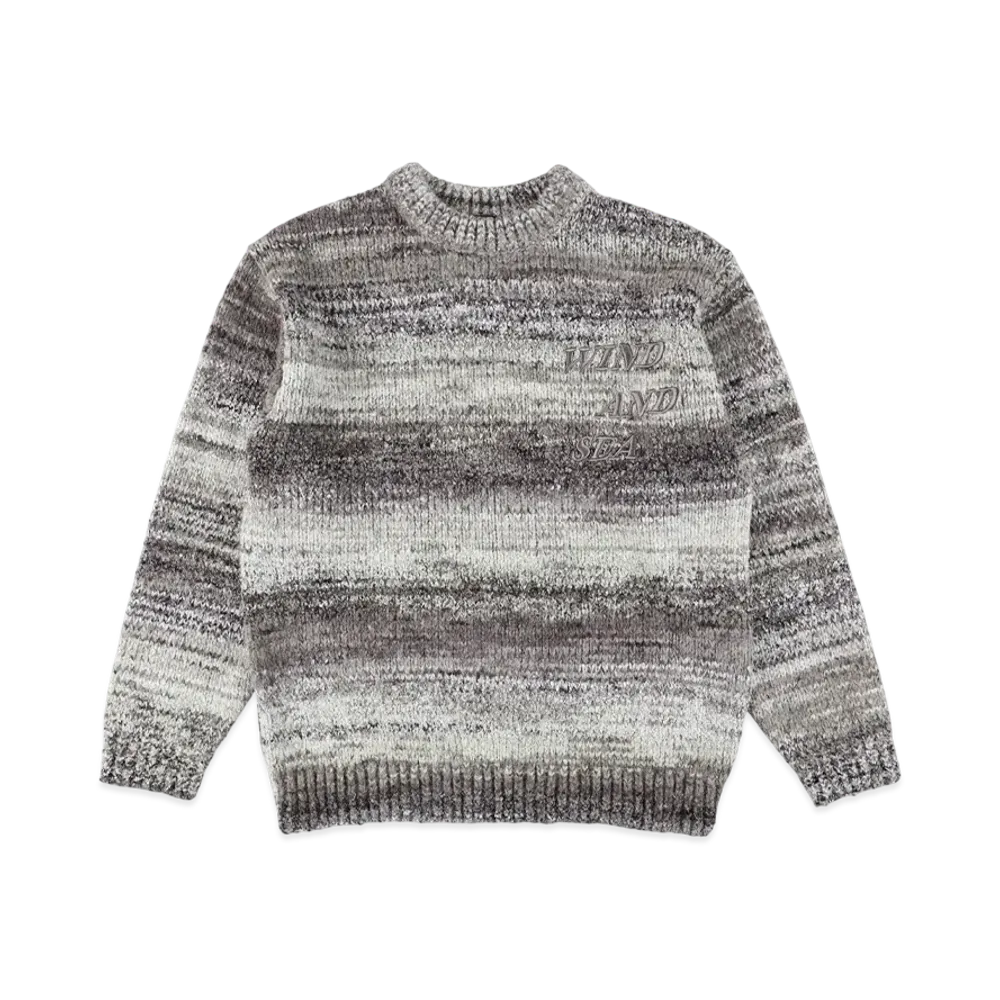 WIND AND SEA Boucle Logo Knit "Gray"
