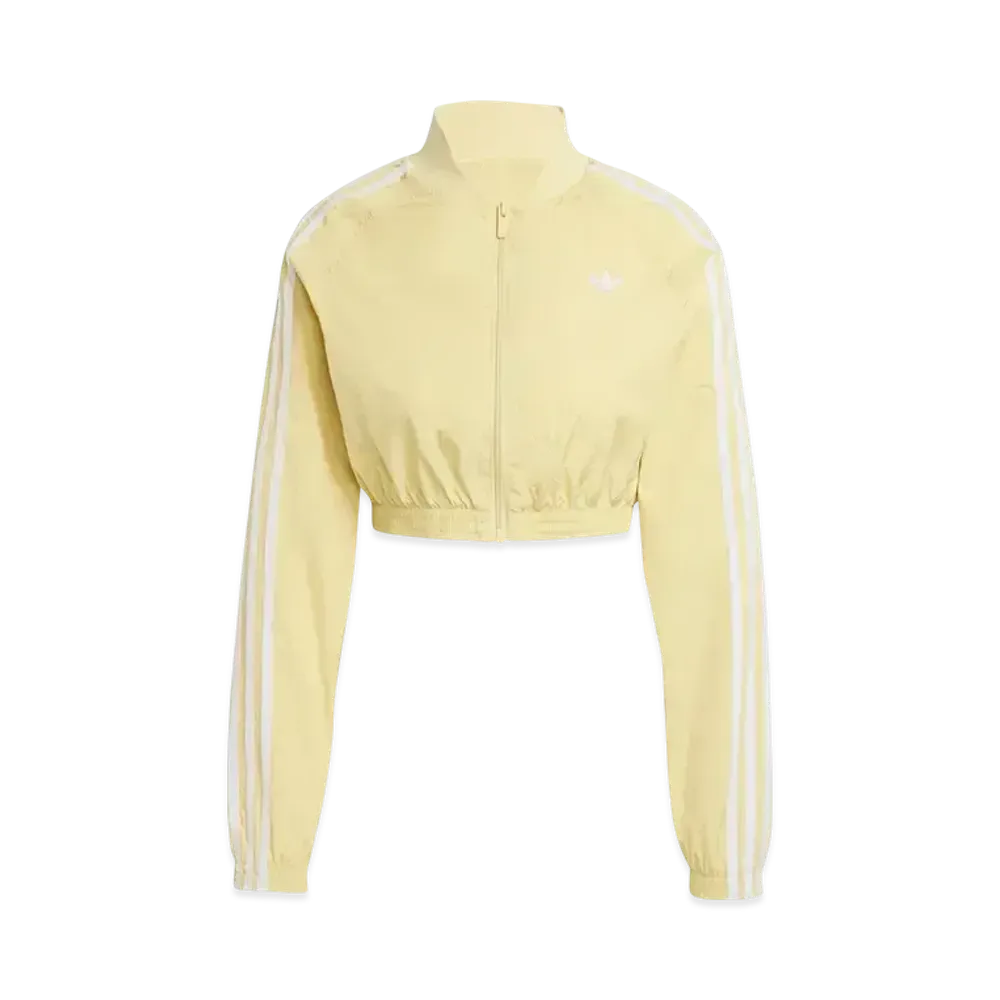 adidas Adicolor Teamgeist Cropped Track Top "Powder Yellow"