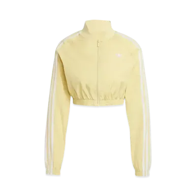 adidas Adicolor Teamgeist Cropped Track Top "Powder Yellow"
