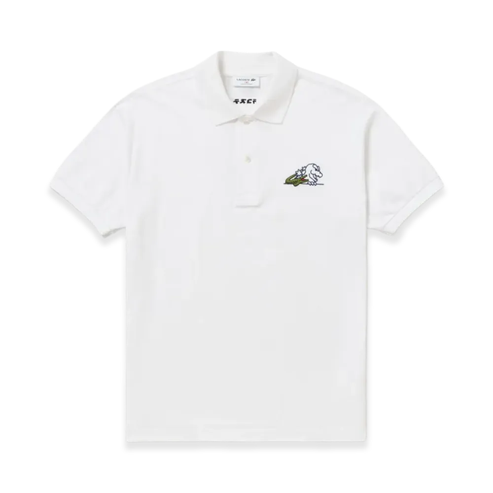 LACOSTE x Godzilla 2.0 Godzilla Head Polo Shirt "White"