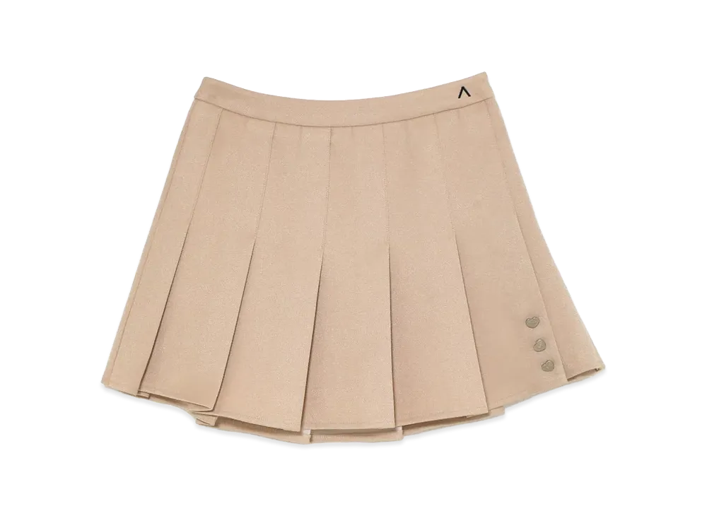 ANDMARY Women's Sorin Pleats Mini Skirt "Beige"