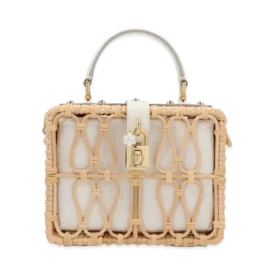 Dolce&Gabbana Dolce Box Bag Latin & Brocade "White"