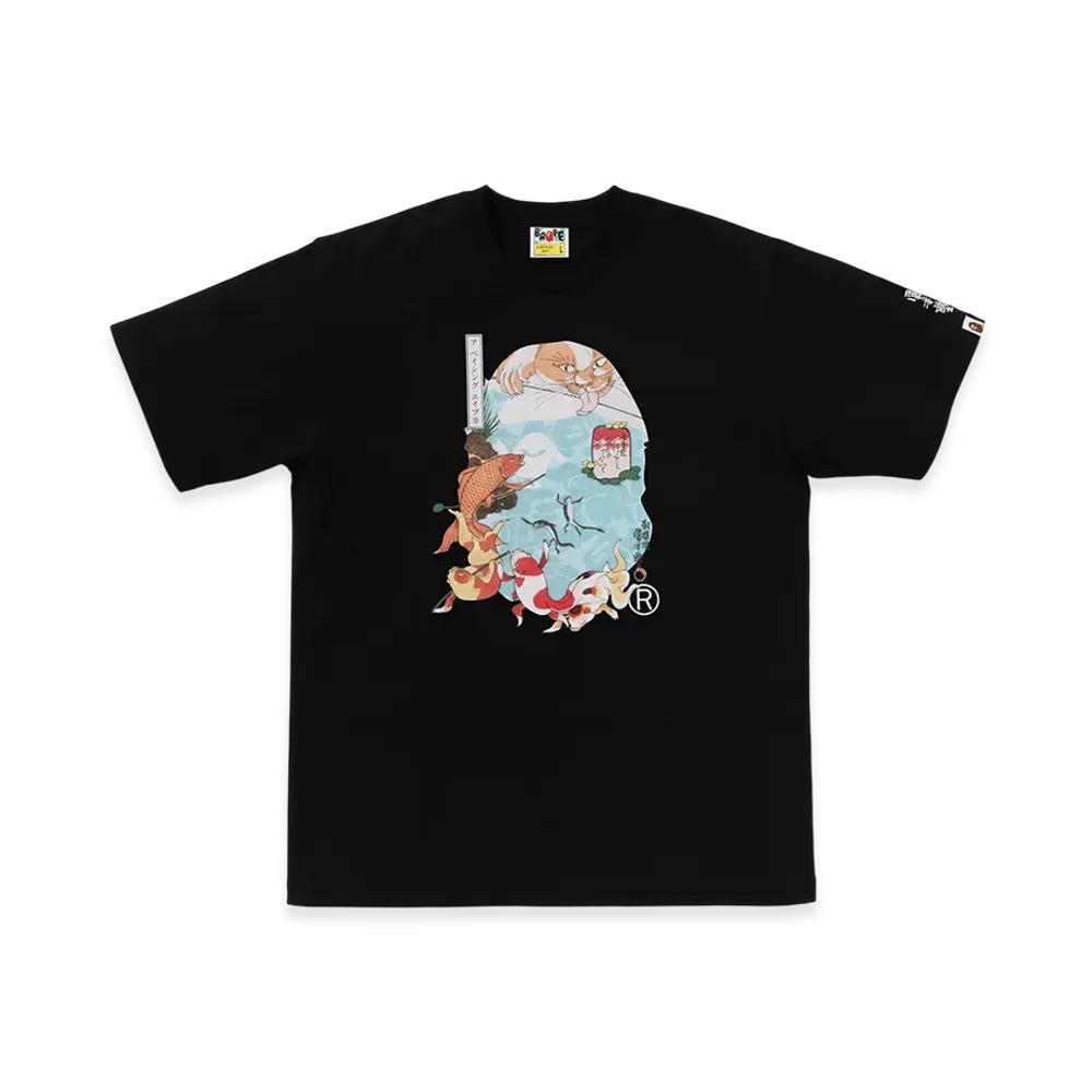 A BATHING APE x UKIYO-E Ape Head Tee #4 "Black"