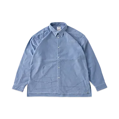 visvim TRAVAIL SHIRT L/S CRASH "Blue"