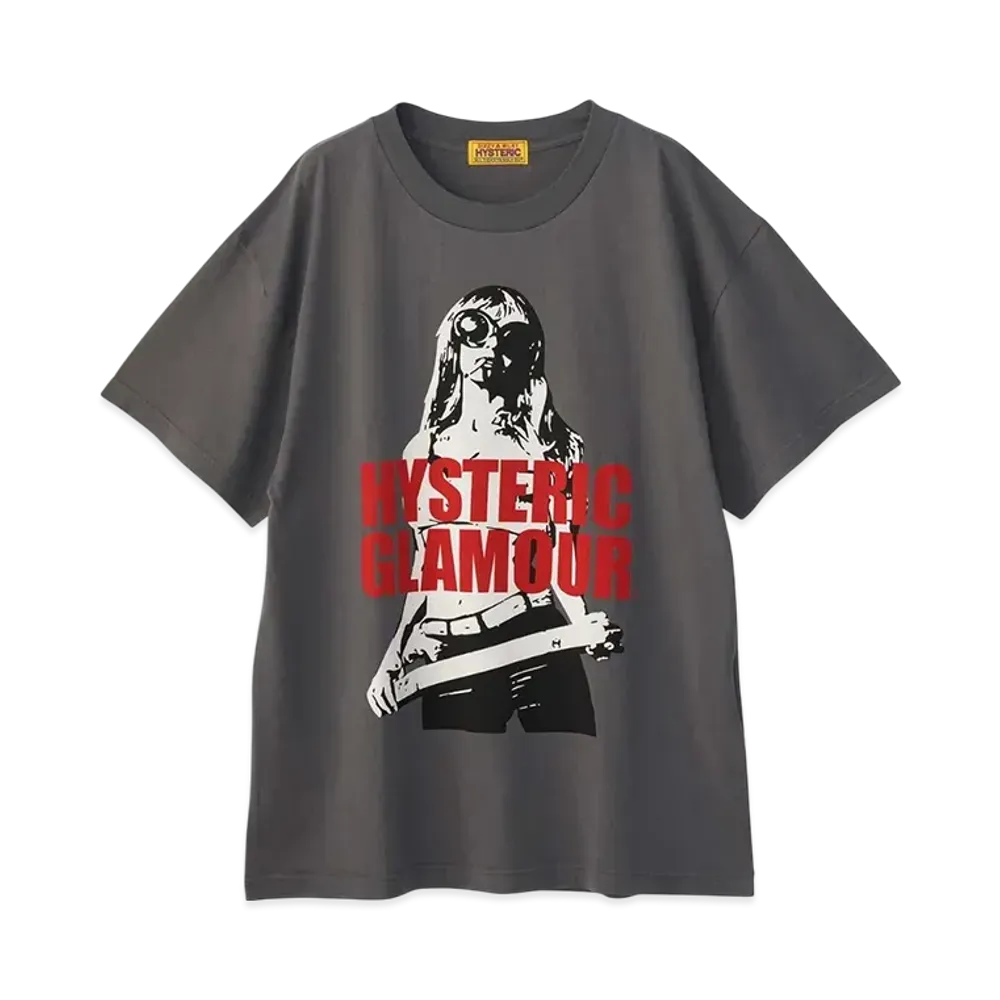 HYSTERIC GLAMOUR Light My Fire Oversized T-Shirt "Charcoal Gray"