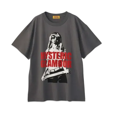 HYSTERIC GLAMOUR Light My Fire Oversized T-Shirt "Charcoal Gray"