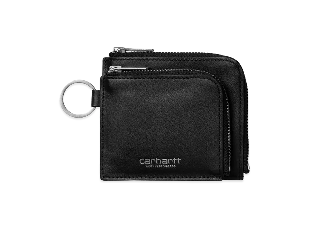 Carhartt WIP Double Vegas Zip Wallet "Black/Silver"