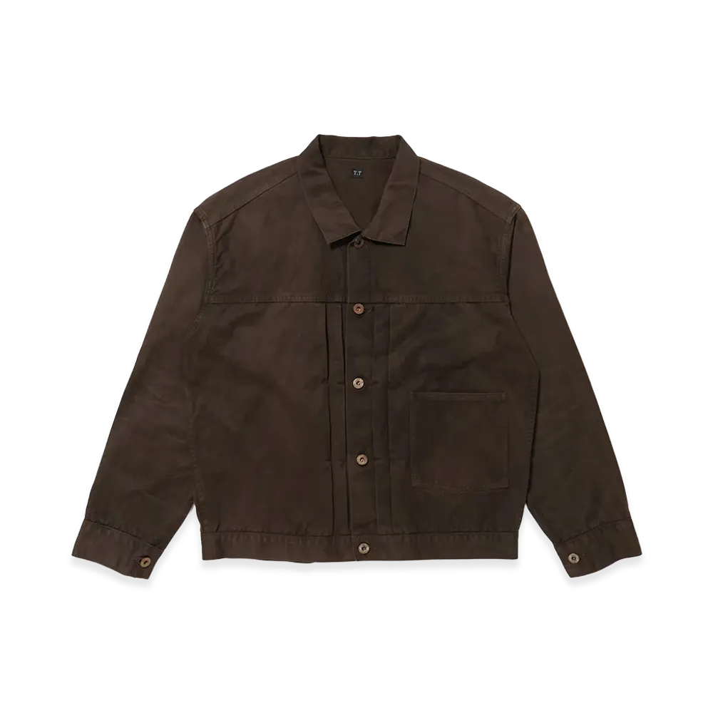 T.T Taiga Takahashi LOT.309 Buckle-Backed Jacket "Damaged Mud Dyed Brown"