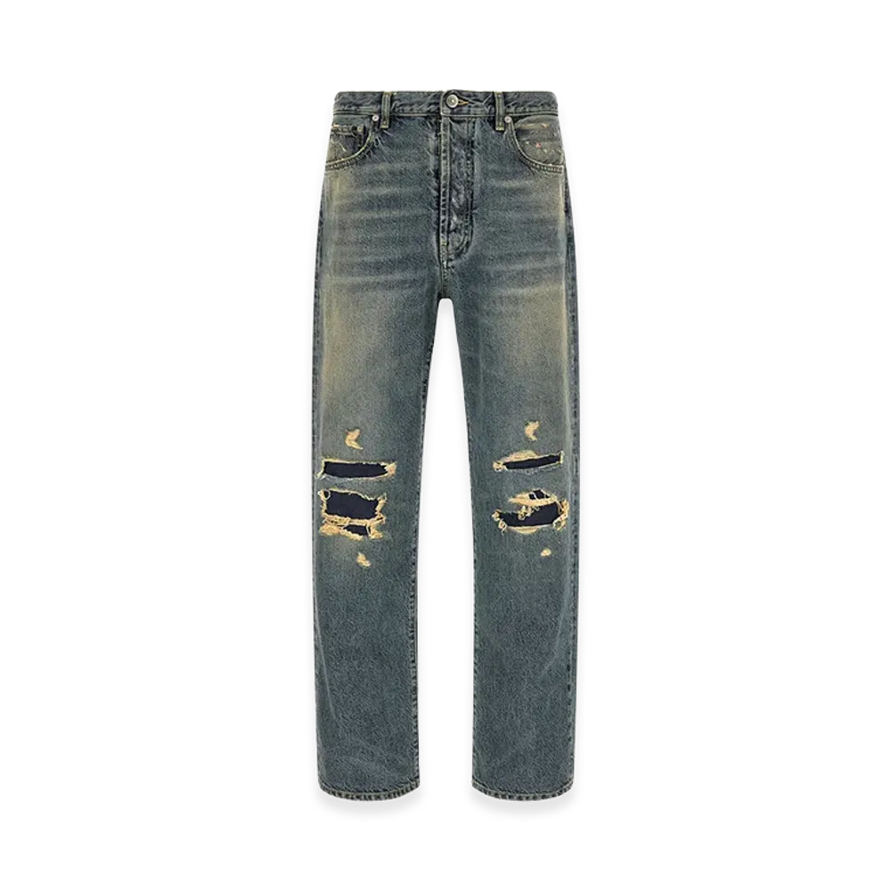 Maison Margiela Distressed Straight-Leg Jeans "Blue"