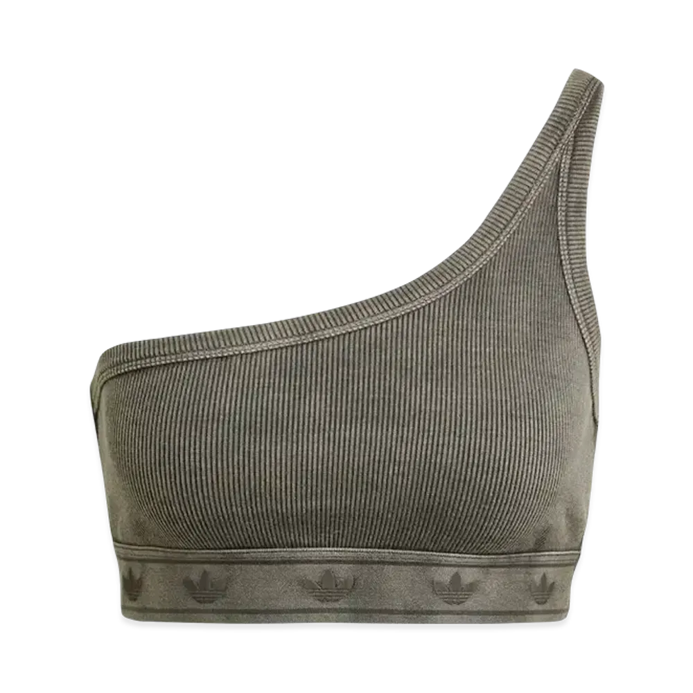 adidas Rib One Shoulder Top "Black"