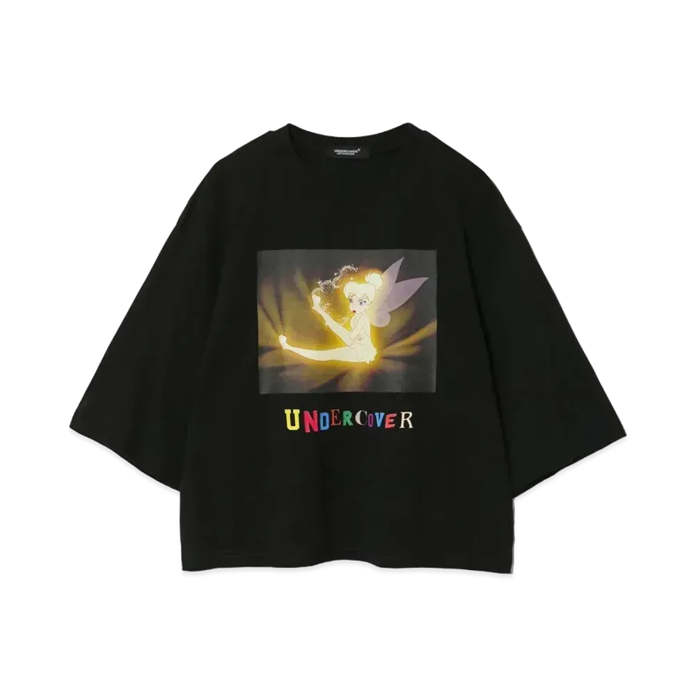 UNDERCOVER x Disney Cotton Wide Short Tee Tinker Bell "Black"