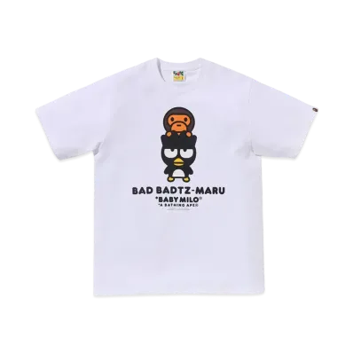 A BATHING APE Baby Milo x Bad Badtz-Maru Tee Mens "White"