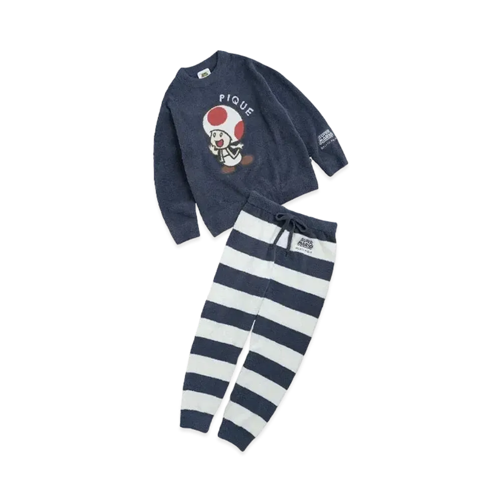 GELATO PIQUE x SUPER MARIO Ladies Babymoco JQD Pullover & Long Pants "Navy"