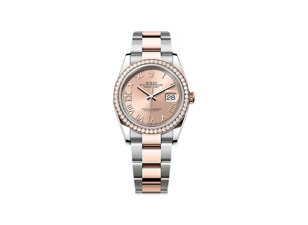 ROLEX Datejust 36mm Oystersteel & Everose Gold Diamond 126281RBR "Rose-colour"