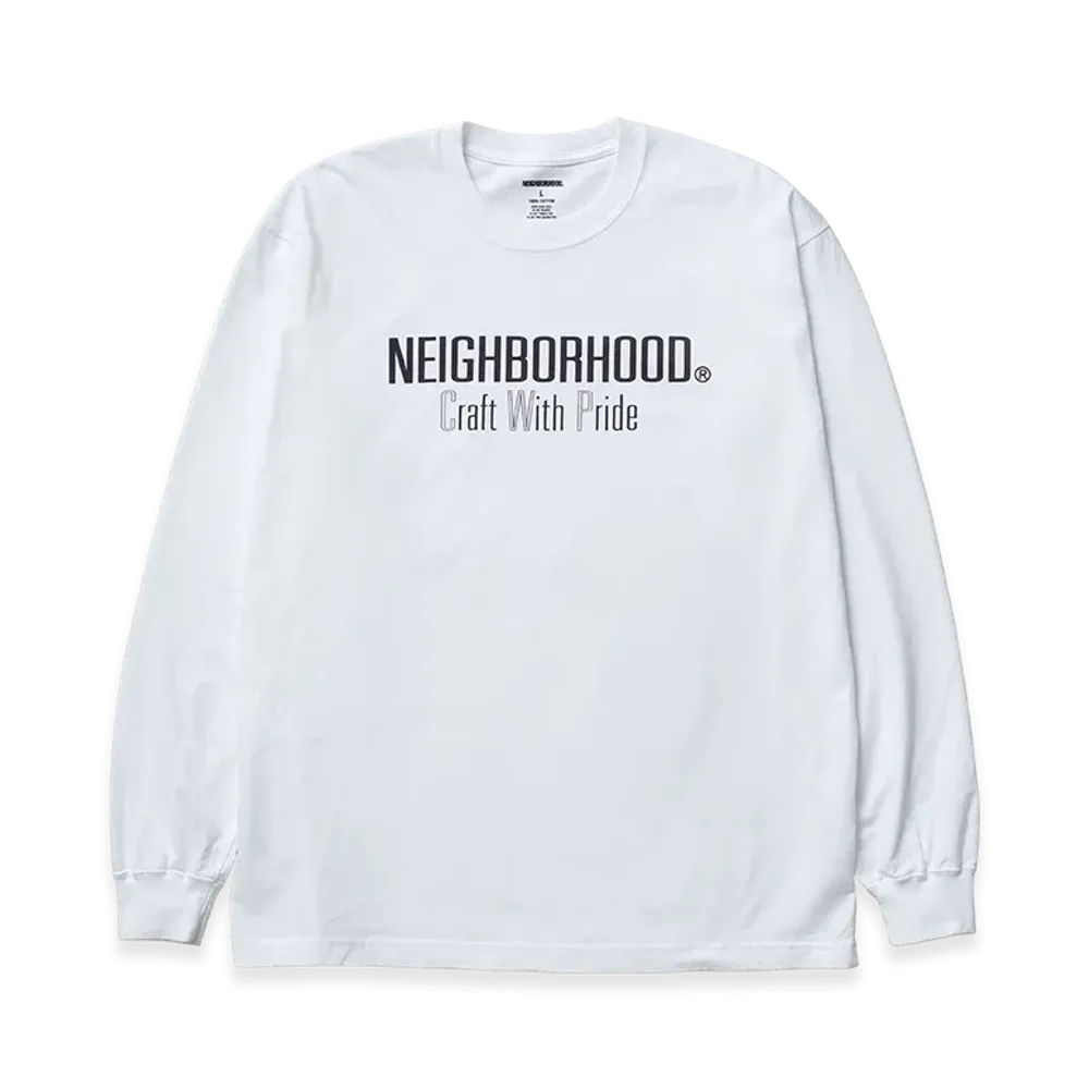 NEIGHBORHOOD NH . Tee LS-5 "White"