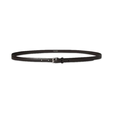 The Row Women's City Leather Belt "Dark Brown"