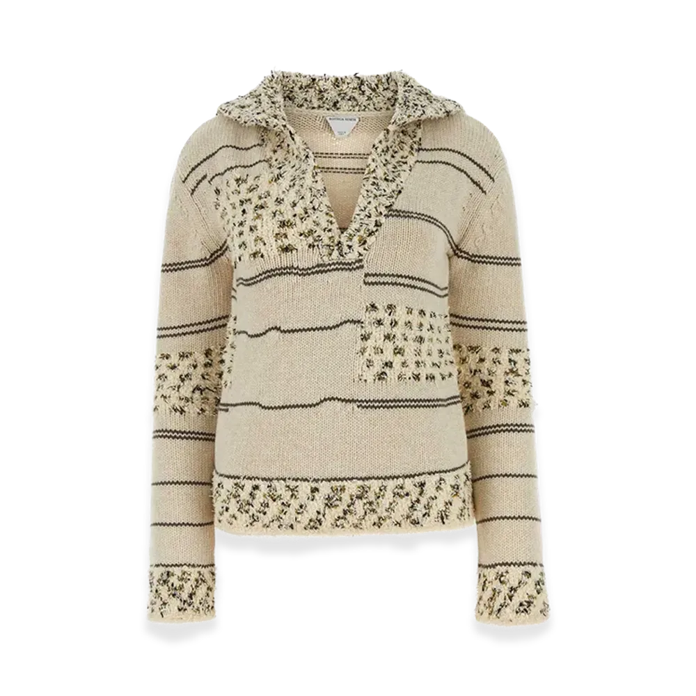 Bottega Veneta Women's Embroidered Wool Blend Sweater "Multicolor"