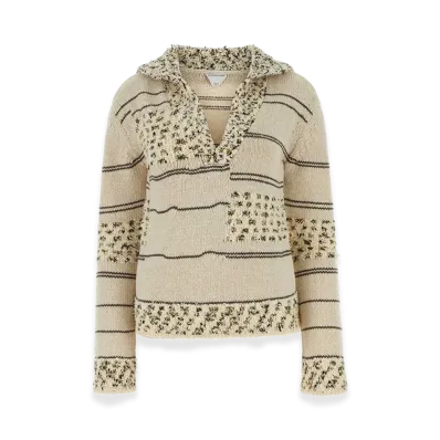 Bottega Veneta Women's Embroidered Wool Blend Sweater "Multicolor"