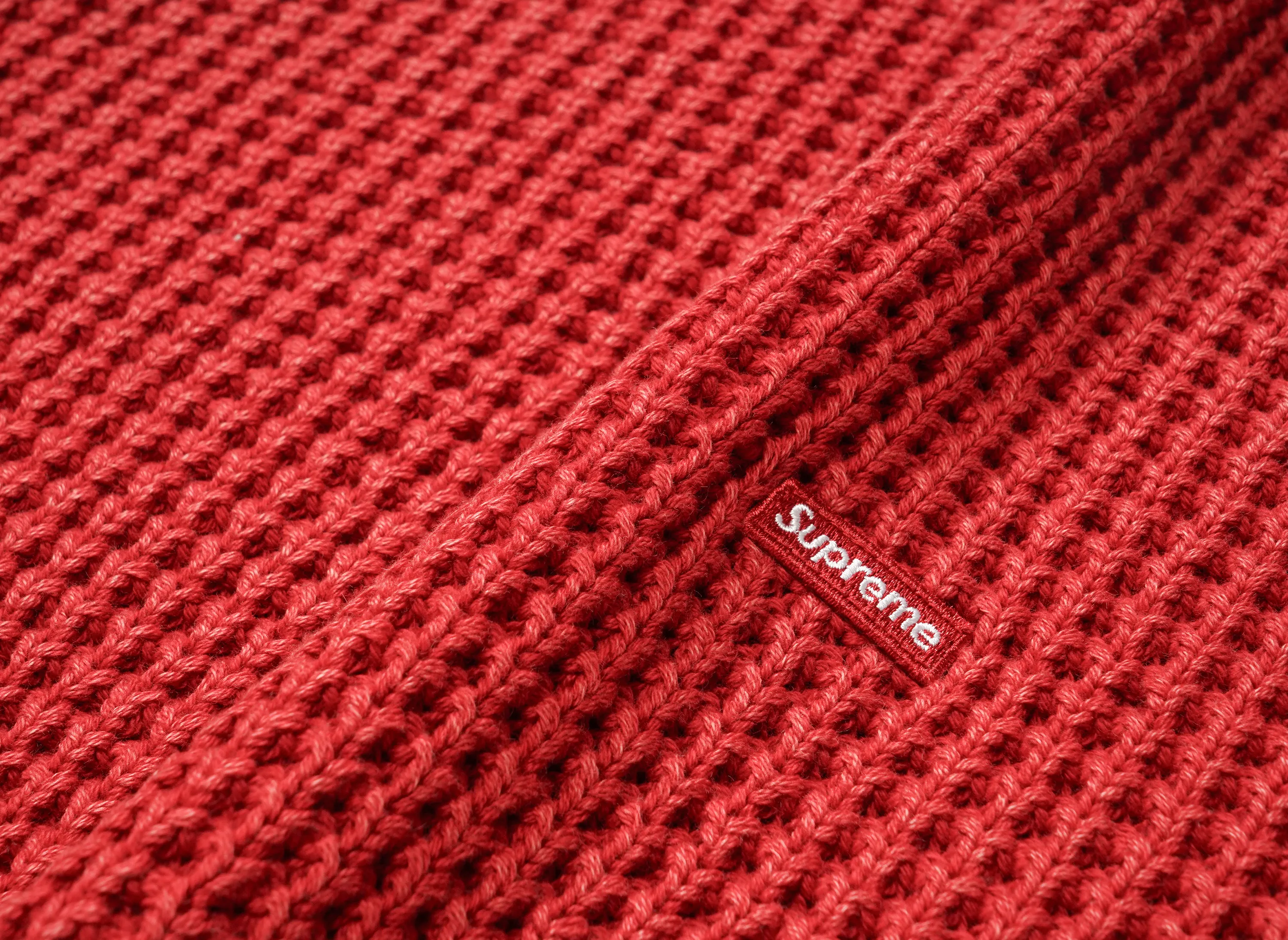 Supreme Washed Small Box Waffle Sweater 