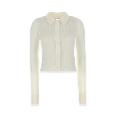 Cecilie Bahnsen Women's Mohair Blend Jaki Cardigan "White"