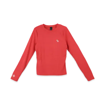 Chrome Hearts Y Not Slim Fit CH Logo Embroidery Thermal L/S T-Shirt "Red"