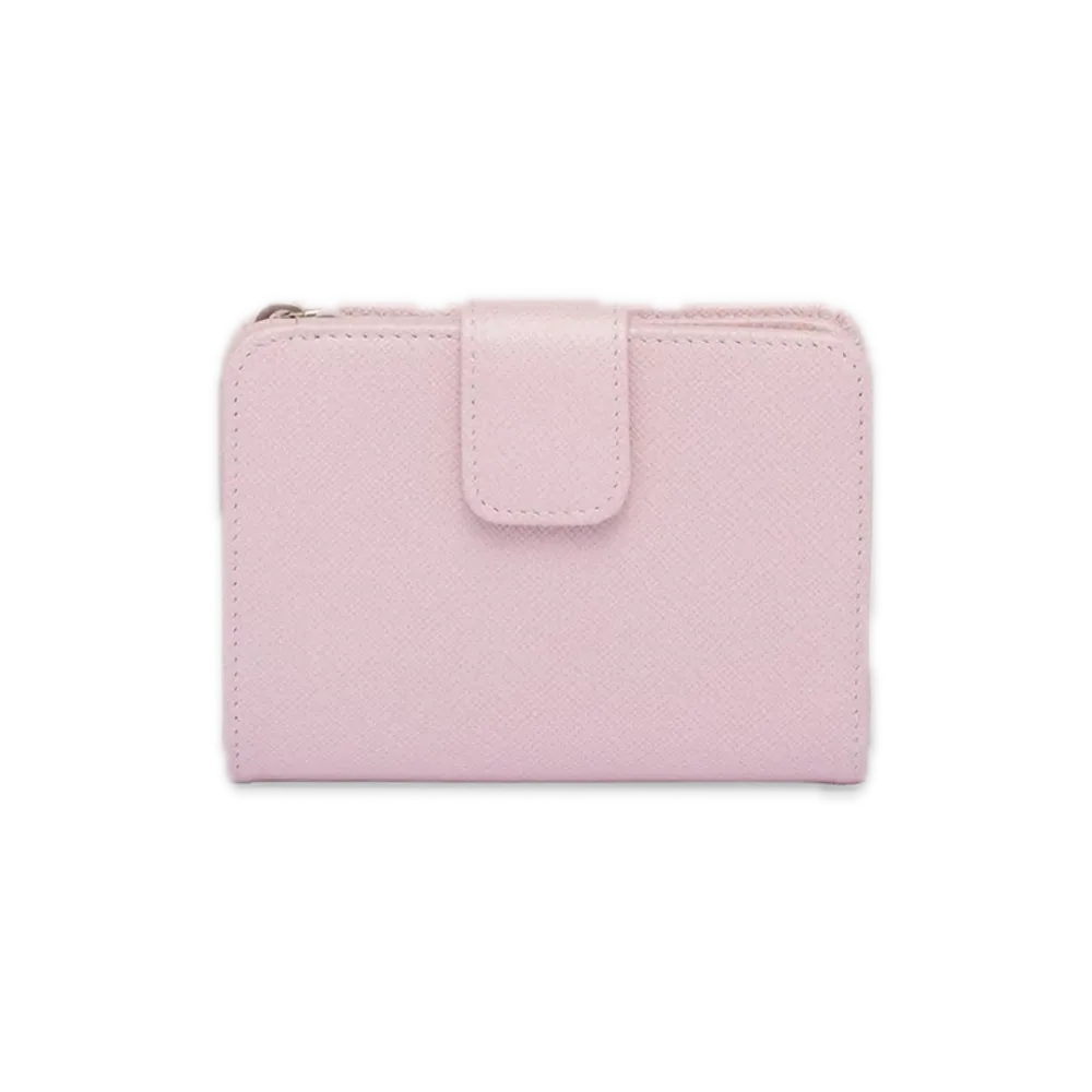 PRADA Saffiano Triangle Wallet "Pink"